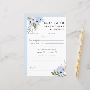 Babyboy Blue Floral Baby Shower Sheet