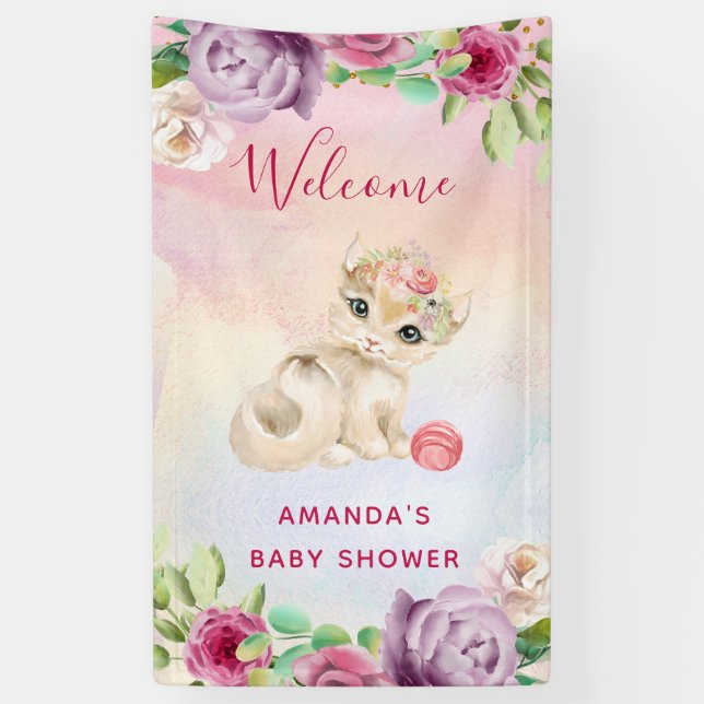 Babybrille und Blume Banner (Vertikal)