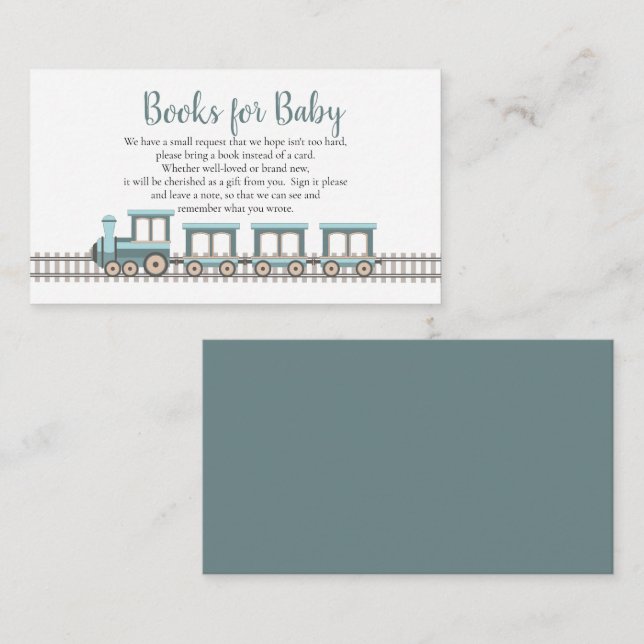 Babybrillenduschbücher für Babys Begleitkarte (Vorne/Hinten)