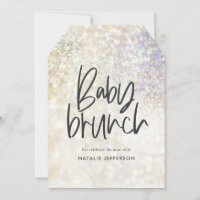 Babybrunch Dusche Party Glitzer funkelnd elegant