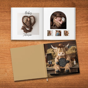 Babybuch zum Thema Hochland-Kuh-Foto Gästebuch