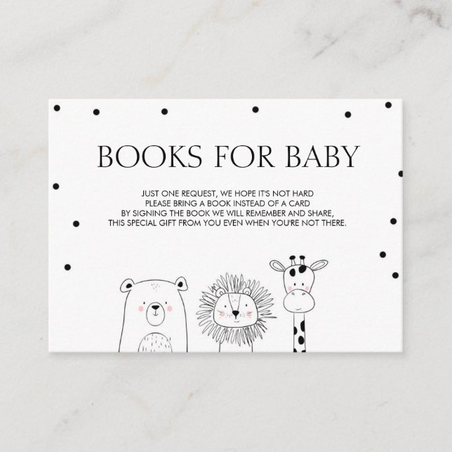 Babybücher Bringen Sie ein Buch mit Schwarz-weißen Begleitkarte (Vorderseite)