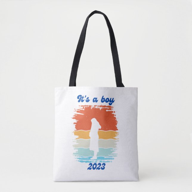 Babybump Vintag Sunset Pregnancy Toag Bag Tasche (Vorderseite)