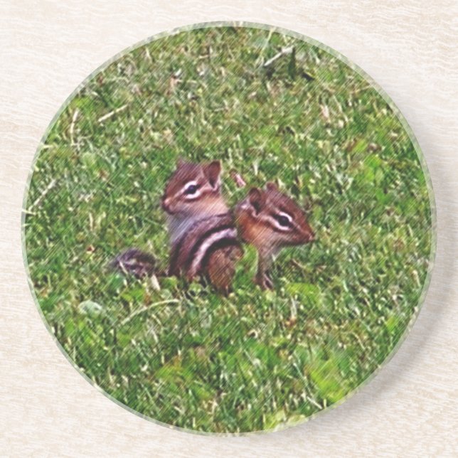 Babychipmunks-Tiernatur-Untersetzer Getränkeuntersetzer (Vorne)