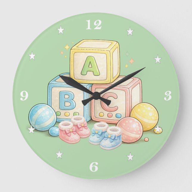BABYCLOCK-ABCBLOCKS-C - Uhren (Vorderseite)