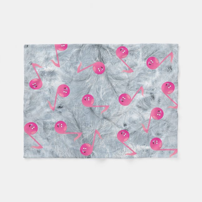 Babydecke mit Musikzeichen Fleecedecke (Vorderseite (Horizontal))