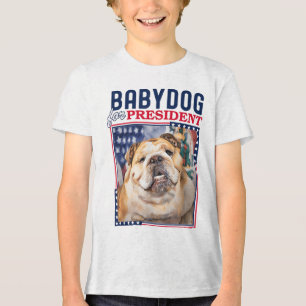 Babydog für Präsident Senator Jim Justice Englisch Tri-Blend Shirt