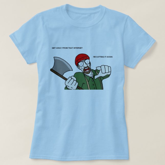 Babydoll-Holzfäller-Shirt T-Shirt (Design vorne)