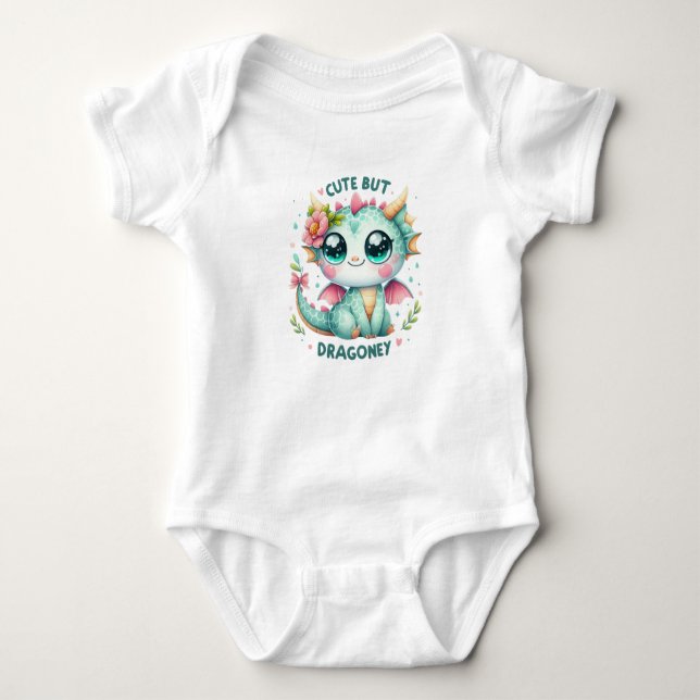 Babydrache, niedlich, aber dragoniell baby strampler (Vorderseite)