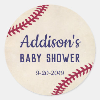 Babyduschaufkleber für Baseball, Kreis Runder Aufkleber