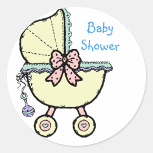 Babyduschaufkleber Runder Aufkleber