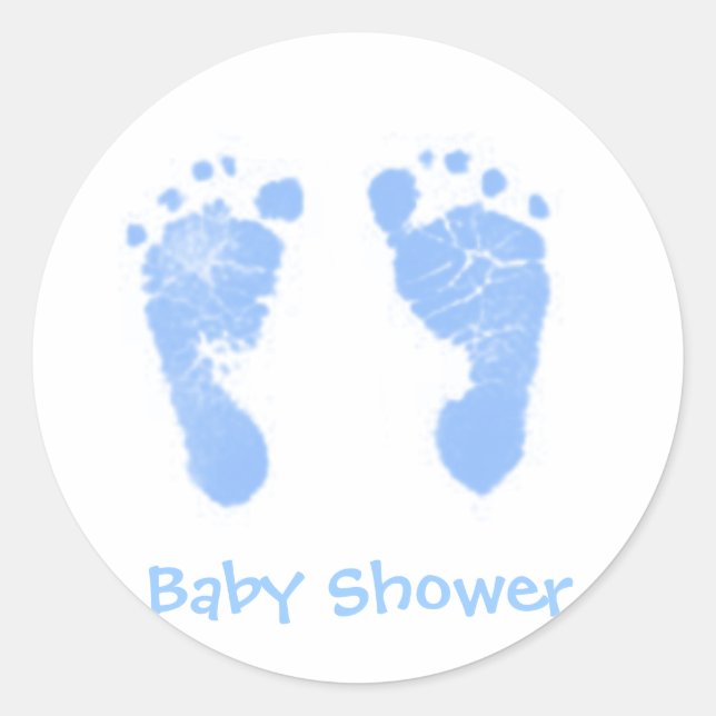 Babyduschaufkleber Runder Aufkleber (Vorderseite)