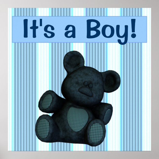 Babyduschbanner/Poster individuell anpassbar Es is Poster (Vorne)
