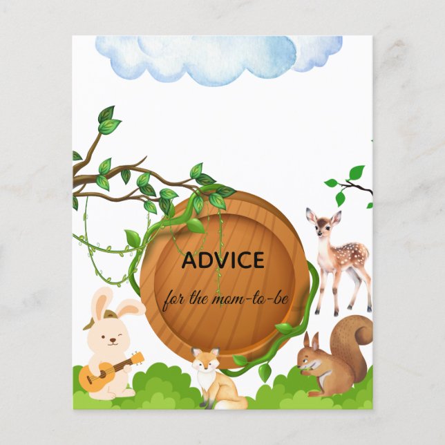 Babyduschberatung für Waldtiere (Vorderseite)