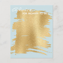 Babyduschberatungskarte "Classic Gold/Blue"