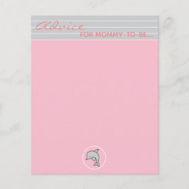 Babyduschberatungskarte "Pink/Gray Dolphin"