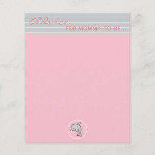 Babyduschberatungskarte "Pink/Gray Dolphin"