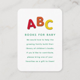 Babyduschbuch Anfrage niedliche farbige ABC Begleitkarte