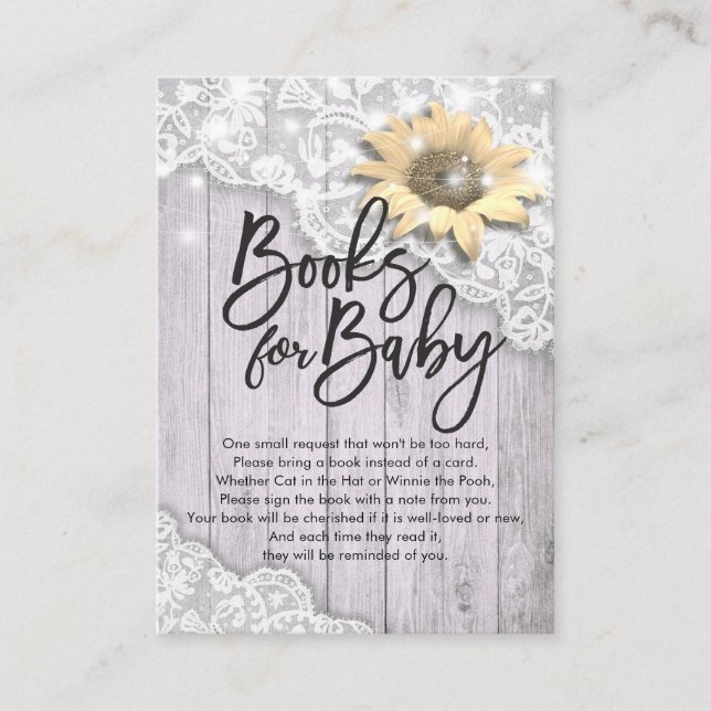 Babyduschbücher für Baby / Buchanfrage mitbringen Begleitkarte (Vorderseite)