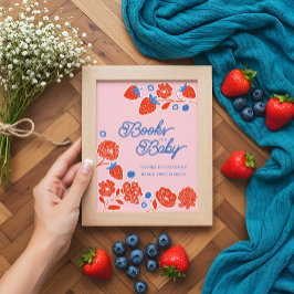 Babyduschbücher für Babybeeren und Blume Poster