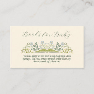 Babyduschbücher für Babybettkarte Begleitkarte