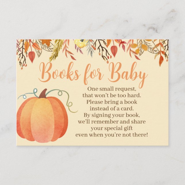 Babyduschbücher für Babykarten Begleitkarte (Vorderseite)