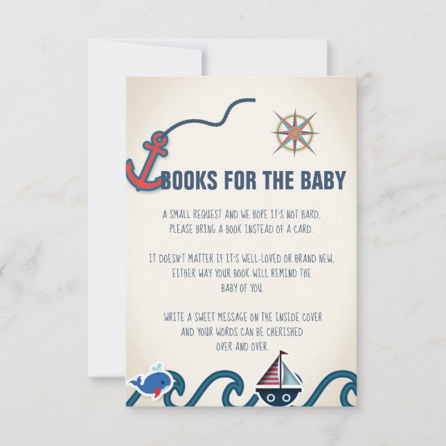 Babyduschbücher für die Babykarte Einladung (Vorderseite)