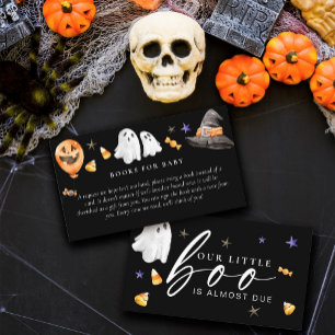 Babyduschbücher für Halloween Black Begleitkarte