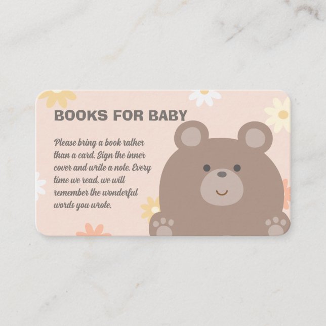 Babyduschbücher für Niedliche rosa Säuglinge Begleitkarte (Vorderseite)