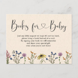 Babyduschbücher für Vintage Wildblume Einladungspostkarte