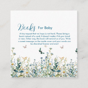 Babyduschbücher für Wildblumen Begleitkarte