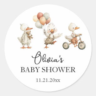 Babydusche Albern Gänseaufkleber Runder Aufkleber