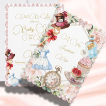 Babydusche Alice im Wunderland Rosa Blüte