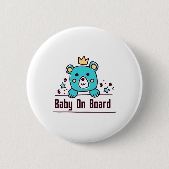 Babydusche an Bord Button (Vorderseite)