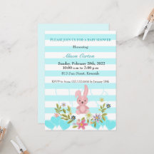 Babydusche aquamarine, helle und blaue Streifen