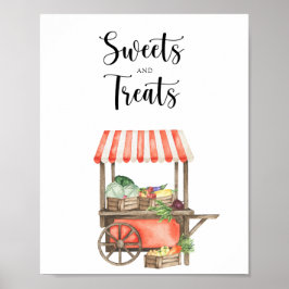 Babydusche auf dem Markt - Süßigkeiten und Leckere Poster