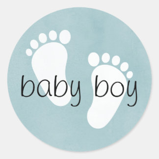 Babydusche — Aufkleber für das Geschlecht— Junge