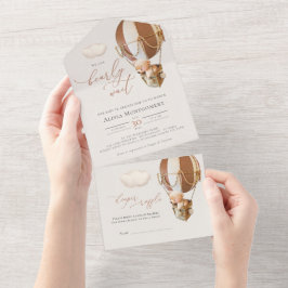 Babydusche aus Bärenblasen in einer Einladung