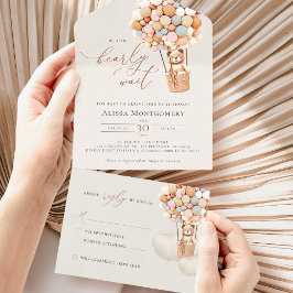 Babydusche aus Bärenblasen in einer Einladung