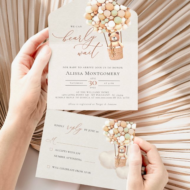 Babydusche aus Bärenblasen in einer Einladung (Von Creator hochgeladen)