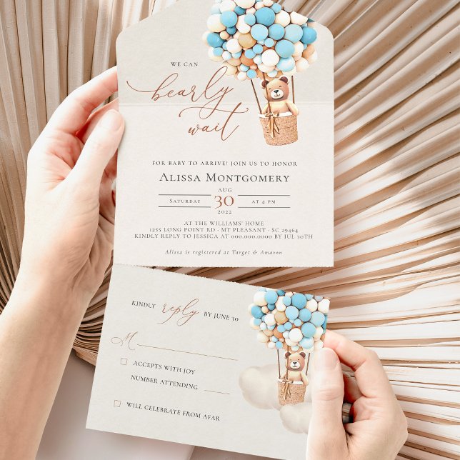 Babydusche aus Bärenblasen in einer Einladung (Von Creator hochgeladen)