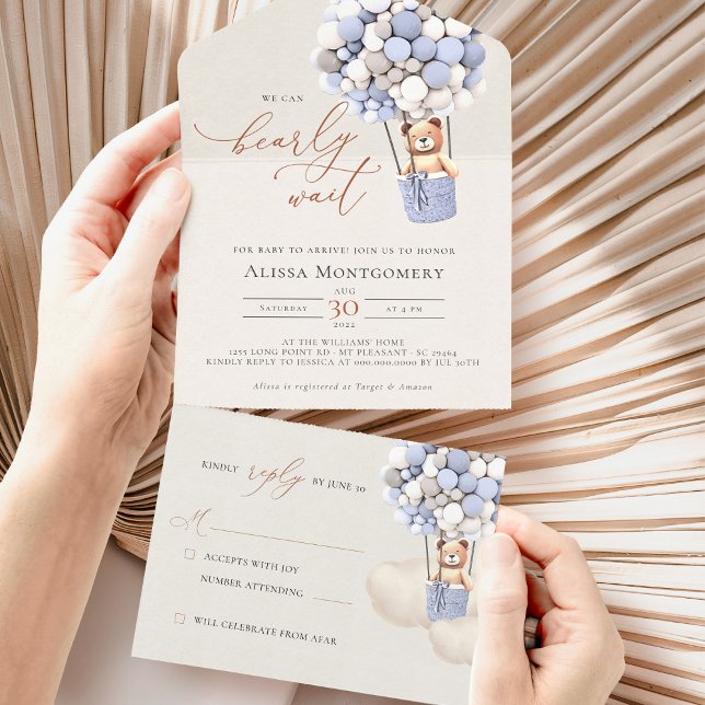 Babydusche aus Bärenblasen in einer Einladung (Von Creator hochgeladen)