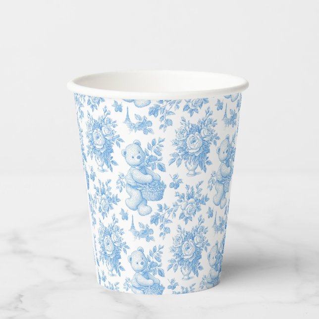 Babydusche aus französischem Toile Pappbecher (Vorderseite)