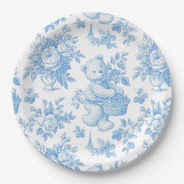 Babydusche aus französischem Toile Pappteller