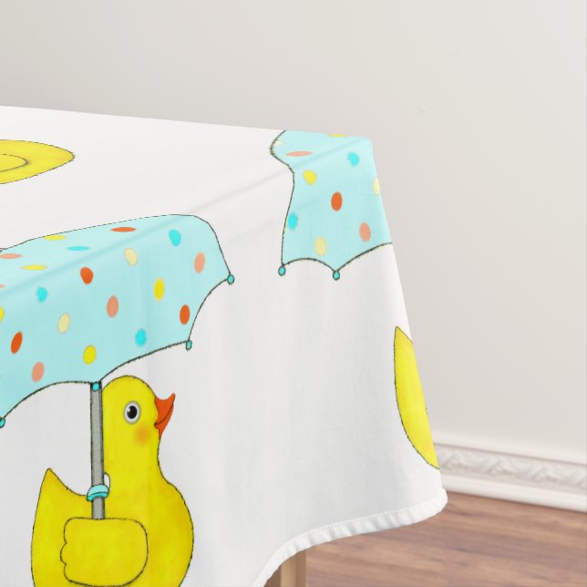 Babydusche aus Gummi mit Regenschirm Tischdecke (Beispiel)