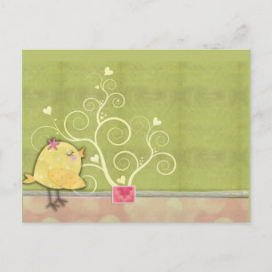 Babydusche aus Kichen und Blume Einladungspostkarte