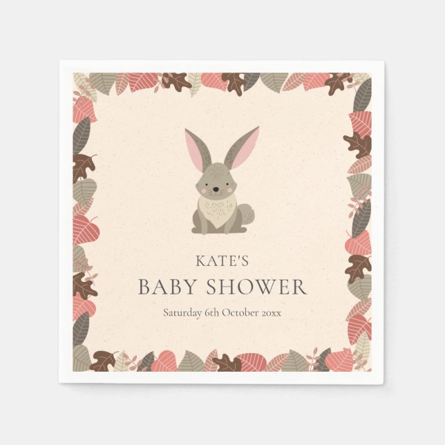 Babydusche aus niedlichem Holz / Sprinkle Serviette (Vorderseite)