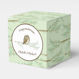 Babydusche aus Owl Woodland Geschenkschachtel