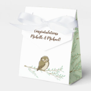 Babydusche aus Owl Woodland Geschenkschachtel