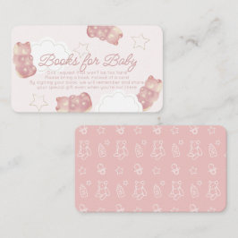 Babydusche aus rosa Gummy Bear Begleitkarte